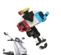 Motorcycle Cell Phone Mount 360 Degree Rotating Scooter Phone Clip Mount | Handlebar Cradle Clip for 4.7-7.2 Inch Smartphone Universal Handlebar Clamp Scooter Bicycle Mount Holder Accessories