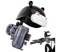 Motorcycle Cell Phone Mount with Helmet Waterproof Rotating Cradle