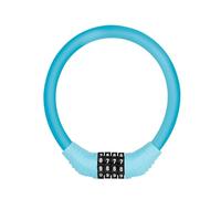 Motorcycle Chain and Padlock 4 Digital Code Anti-Theft Cable Lock Stainless Steel Security Locks Portable Combination Padlock(Blue)