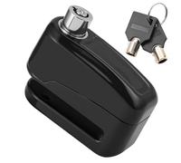 Motorcycle Chain and Padlock Alarm Disc Brake Electric Lock Anti Theft Motorcycle Rotor Padlock Waterproof Accessories Motorcycle Handlebar Lock(Black)