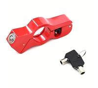 Motorcycle Chain and Padlock Anti-Theft Handlebar Throttle Lock,Portable Handle and Brake Motorcycle Handlebar Lock(Red26)