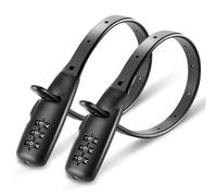 Motorcycle Chain and Padlock Bicycle Lock Portable Cable Zinc Alloy Motorcycle Helmet Password Safety Anti-Theft Adjustable Rope(2pcs-31cm-A)