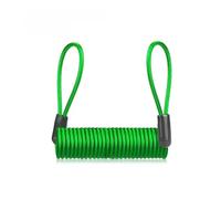 Motorcycle Chain and Padlock Bike Spring Cable Lock Anti-Theft Rope Alarm Disc Bicycle Security Reminder Motorcycle(Green)