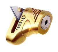 Motorcycle Chain and Padlock Disc Brake Lock Motorcycle Alarm Anti-Theft 130db with Reminder Cable Scooter Bike Rotor Locks Motorcycle Handlebar Lock(DX3-Lock-Golden)