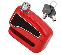 Motorcycle Chain and Padlock Motorcycle Alarm Wheel Disk Brake Lock with Keys Disc Anti Theft Accessories Motorcycle Handlebar Lock(Red)