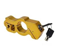 Motorcycle Chain and Padlock Motorcycle Handlebar Lock Brake Handle Solid Imitating Steal Pull Rod ATV Dirt Street Anti Theft Motorcycle Handlebar Lock(Gold)