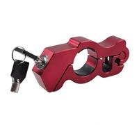 Motorcycle Chain and Padlock Motorcycle Modified Handlebar Lock Helmet Anti-Theft Electric Vehicle Dirt Bikes Aluminum Alloy Fixed Horn Motorcycle Handlebar Lock(Red)