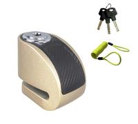 Motorcycle Chain and Padlock Motorcycle Roulette Zinc Alloy Lock Mountain Scooter Brake Disc Three Brass Keys Motorcycle Handlebar Lock(2023Champagne-1)
