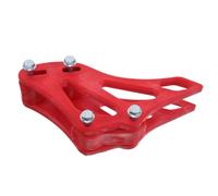 Motorcycle Chain Safety Guard for Dirt Bikes, Plastic Red Deflector | Quick Installation, Chain Alignment and Derailment Prevention, off Road Use for Wet Tracks and Mud Riding