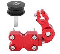 Motorcycle Chain Tensioner Automatic Adjuster, Wireless Self - Adjusting Chain Tensioner for ATV Off - Road Vehicle Dirt Bike, Aluminum Alloy + Rubber Roller with Square Tube (Red)