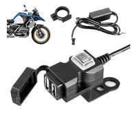 Motorcycle Charger | Fast Power Socket Water Resistant USB Adapter for Motorcycles GPS Tablet Camera Dashboard Scooter