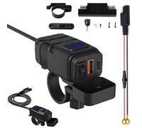 Motorcycle Charger for Phone - Phone Charger Holder for Motorcycle, Portable Motorcycle Charger | Waterproof USB Charger, Motorcycle Accessories, Quick Charger for Smartphone, GPS Navigation