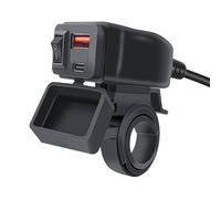 Motorcycle Charger for Phone - USB Phone Charger with Digital Display,Overcharge Protection Charging Equipment for Outdoor Adventure and City Commuting