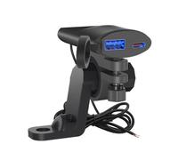 Motorcycle Charger with Rearview Mirror Expansion Mount Quick Charge PD USB High Power 12-24V Universal Motorbike ATV Tricycle Phone Charging Adapter
