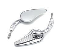 Motorcycle Chrome Raindrop Side Mirrors For Har&ley Davi&dson Softtail Sl 1984 And Up Motorcycle Mirror Compatible Parts