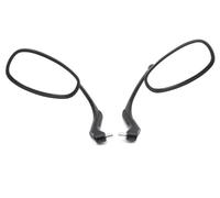 Motorcycle Chrome Retro Handle Bar End Oval Rearview Side Mirror E9 Mark For Aprilia For Mondial HPS 125 300 OUSDUO(Black)