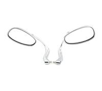 Motorcycle Chrome Retro Handle Oval Rearview Side Mirror For Aprilia For Mondial For HPS 125 300 Motorcycle Mirror Rearview(Chrome)