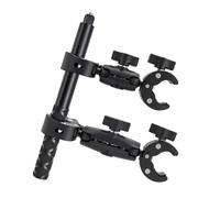 Motorcycle Clamp Mount, 360°super crab clamps and a 45"adjustable retractable selfie stick, Compatible with Insta360,GoPro,and DJI Osmo Action, Action Camera for Motorbike Riding Third Person Shooting