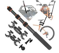 Motorcycle Clamp Mount w 43” Invisible Stick compatible for Insta360 X5-X