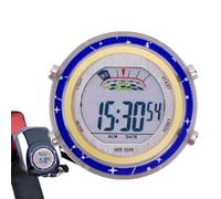 Motorcycle Clock - 2 Inch Gauge | Stainless Steel Watch - Waterproof Electronic Scooter Clock With Glowing Display Rainproof Design Easy Install For Bikes Motorcycles Riders Outdoor Use