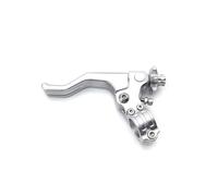 Motorcycle Clutch Brake Handle Levers for Kawasaki for Suzuki Motorcycle Short Stunt Clutch Lever 7/8" Handlebar Easy Pull Cable System(Silver)