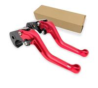 Motorcycle Clutch Brake Levers Short Adjustable for GROM MSX125 14-25 / CBR500R 13-21 / CB300R Monkey 18-24 / CBR300R CB300F 14-21 / CBR250R 11-15 (RED, GROM/CBR250R/CB500F/CBR300R)