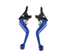 Motorcycle Clutch Brake Levers, Universal Adjustable Blue Handlebar Pair for Sport and Cruiser Bikes, for Street Racing, Touring and Daily Commuting