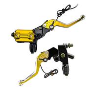 Motorcycle Clutch Brake Levers with High Brightness LED Lights Corrosion Resistant Aluminum Safety Night Driving Motorcycle Clutch Handle LED Indicator