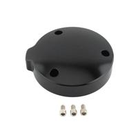 Motorcycle Clutch Cover Round Engine Cover Replacement Housing Aluminum Alloy With Smooth Machined Surface And Side Cutout Notch With, Black