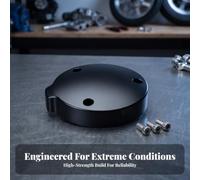 Motorcycle Clutch Cover Round Engine Cover Replacement Housing Aluminum Alloy With Smooth Machined Surface And Side Cutout Notch With, Chrome
