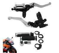 Motorcycle Clutch Lever 7/8" 22mm Disc Hydraulic Right Brake Adjustable | Clutch Lever General Right Handle Aftermarket Compatible Replacement for Most Motorcycles Street Dirt Cruiser silver