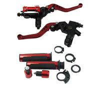 Motorcycle Clutch Lever 7/8" 22mm Disc Hydraulic Right Brake Adjustable | Sturdy for Repair Shop red