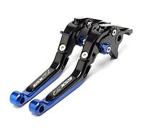 Motorcycle CNC Adjustable Folding Extendable Brake Clutch Levers for Suzuki GSX-R 600 1997-2003 GSX-R 750 1996-2003 GSX-R 1000 2001-2004 (Black Blue)