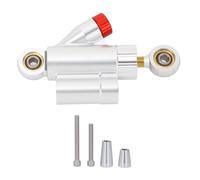 Motorcycle CNC Adjustable Steering Damper Stabilizer Safety Control Aluminum Alloy Universal for Motorbike (Silver)