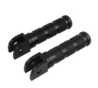 Motorcycle CNC Aluminum 1 Pair Footrests Foot Pegs Pedals Universal Motorcycle Foot Pegs(Black)
