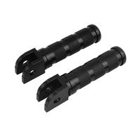Motorcycle CNC Aluminum 1 Pair Retro Footrests Foot Pegs Pedals Universal Fit For Honda Dax Monkey Bike ATV Motorbike Foot Rests Non-slip Pegs Pedals(Black)
