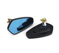 Motorcycle CNC Aluminum Rear View Side Mirrors Blue White Glass for XMAX 250 300 400 2017-2022 2023 Motorcycle Side Mirrors(Black Glass)