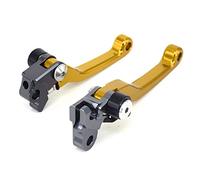 Motorcycle CNC Billet Pivot Foldable Clutch Brake Levers for CR125R 250R 04-07 CRF250R 450R 04-06 CRF250X 04-16 CRF450X 05-16 Gold
