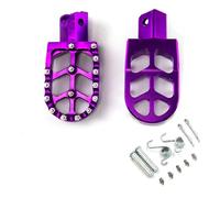 Motorcycle CNC FootRest Foot Pegs Foot Pegs Pedals Pit bike Pedal Poses Feet For Honda CR CRFf 125 250 500 230 450R(Purple)