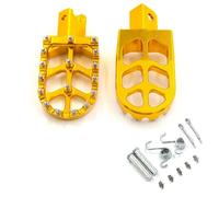 Motorcycle CNC FootRest Foot Pegs Foot Pegs Pedals Pit bike Pedal Poses Feet For Honda CR CRFf 125 250 500 230 450R(Yellow)