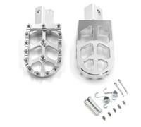 Motorcycle CNC FootRest Foot Pegs Foot Pegs Pedals Pit bike Pedal Poses Feet For Honda CR CRFf 125 250 500 230 450R(Silver)