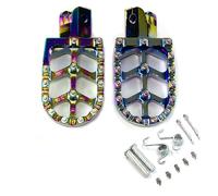 Motorcycle CNC FootRest Foot Pegs Foot Pegs Pedals Pit bike Pedal Poses Feet For Honda CR CRFf 125 250 500 230 450R(Colorful)