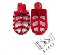 Motorcycle CNC FootRest Foot Pegs Foot Pegs Pedals Pit bike Pedal Poses Feet For Honda CR CRFf 125 250 500 230 450R(Red)
