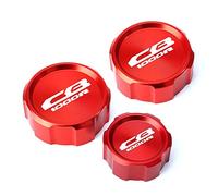 Motorcycle CNC Front & Rear Brake Clutch Rear Brakes Fluid Reservoir Cover Cap For CB1000 R CB1000R 2009-2016 (Color : FRBC Red)