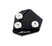 Motorcycle CNC Kickstand Foot Side Stand Extension Pad Plate Bracket For YAMAHA SMAX 155 2013-2021(Nero)