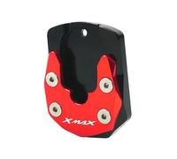 Motorcycle CNC Kickstand Foot Side Stand Extension Pad Plate Bracket For YAMAHA XMAX125/250/300 2017-2021(Rosso)