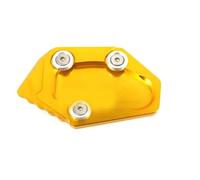 Motorcycle CNC Kickstand Foot Side Stand Extension Pad Plate Bracket For YAMAHA YZFR3/R25 MT03/MT25(Gold)