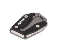 Motorcycle CNC Kickstand Foot Side Stand Extension Pad Plate Bracket For YAMAHA YZFR3 YZFR25 2021-2022(Gray 2)
