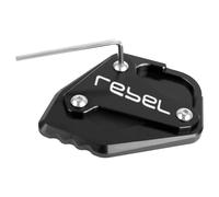 Motorcycle CNC Kickstand Foot Side Stand Extension Pad Support Enlarge Plate REBEL CMX1100 CM1100 CMX 1100 2020-2022(Black)