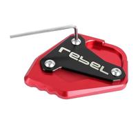 Motorcycle CNC Kickstand Foot Side Stand Extension Pad Support Enlarge Plate REBEL CMX1100 CM1100 CMX 1100 2020-2022(Red)